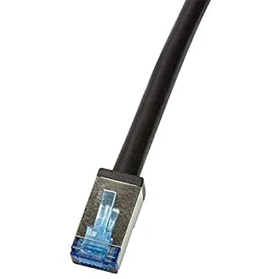 Image de Logilink Câble Patch Professionnel extérieur Cat.6A S/FTP PVC + PE 0,5 m Noir