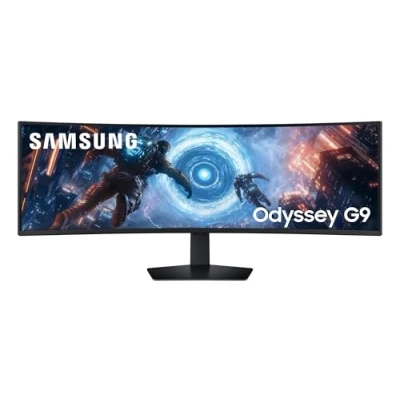 Image de Samsung Ecran PC Odyssey G91F 49’’ 144Hz, 1ms, Dalle VA Incurvée 1000R, DWQHD : 5120 x 1440, 2500:1, AMD FreeSync Premium Pro, Auto Source Switch +, Pied Ajustable, DisplayPort, HDMI, LS49FG916EUXEN