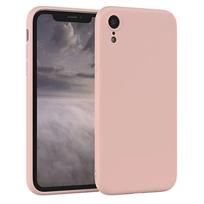 Image de EAZY CASE coque de Protection en silicone pour iPhone XR, vieux Rose souple, résistante aux chocs, avec l&#039;appareil photo Fine TPU Bumper