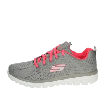 Image de Skechers Femme Graceful Get Connected Baskets, Gris Mesh Coral Trim Gycl, 39.5 EU