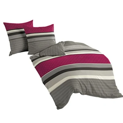 Image de Bierbaum Parure de lit, Flanelle, Multicolore, 200 cm x