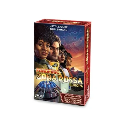 Image de Asmodee Pandemic Zone Rouge : Europe Jeu de Table, 2 4 Joueurs, 8+ Ans, Edition en Italien