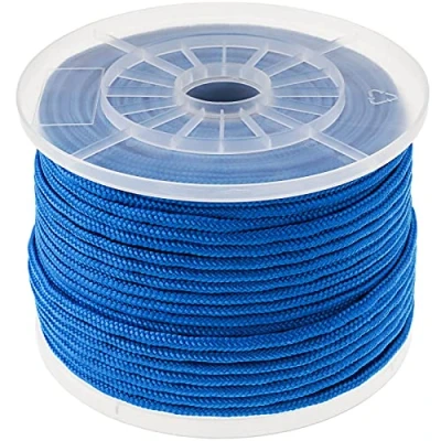 Image de PrimeMatik Corde tressée à Fils Multiples PP 100 m x 6 mm Bleue