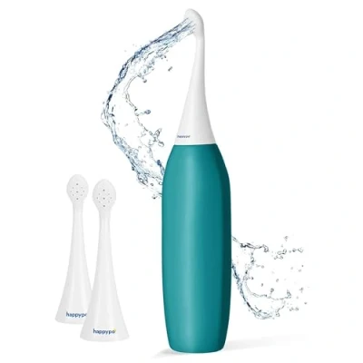 Image de HappyPo Douchette WC Kit Complet Connu de la télévision l Bidet Portable pour Toilette + Têtes Rechange Sac Transport Easy 2.0 Remplace Lingettes et Toilettes