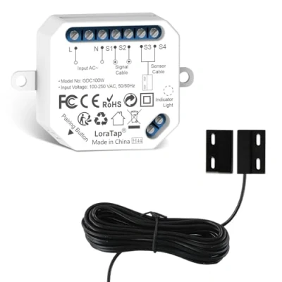 Image de LoraTap Ouvre Porte de Garage Connecté WiFi, Interrupteur Intelligent, Compatible avec Alexa, Commutateur Contrôlé à Distance, Kits Smart Module pour Portail Coulissant