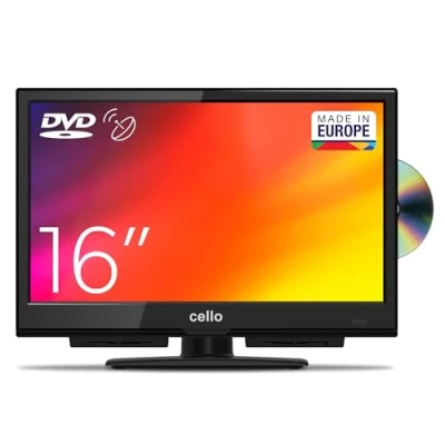 Image de Cello C1624F 16&quot; Full HD LED TV Lecteur DVD intégré Triple Tuner DVB T/T2 C S/S2 HDMI USB 230V Pitch Perfect Sound pour Une expérience sonore Unique