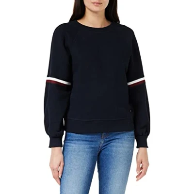 Image de Tommy Hilfiger Sweat Femme Sans Capuche, Bleu (Desert Sky), XXS