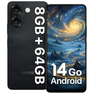 Image de UMIDIGI Smartphone G9A Android 14 Téléphone portable 6,75 pouces 5000mAh 4G 64G Caméra 13MP AI UNISOC Octa Core Téléphones portables