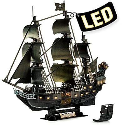 Image de CubicFun Puzzle 3D de Black Pearl Maquette Bateau la Queen Anne&#039;s Revenge, Cadeau d&#039;anniversaire pour Adulte, 293 Pièces