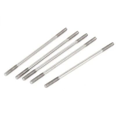 Image de sourcing map Inox Acier Double Extrémité Fileté Goujon Vis Boulon M4 x 100mm 5Pcs