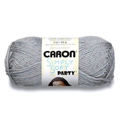 Image de Caron Simply Soft Fil de fête 85 g Argenté brillant Multicolore 17,78 x 8,89 cm