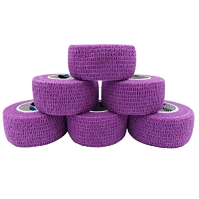 Image de PintoMed Bandage Cohésif Violet 6 Rouleaux X 2,5 cm 4.5 m Autoadhésif, Sports Bande, Premiers Secours Adhésif, Vet Wrap