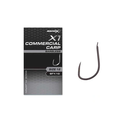 Image de Hameçons Sans Ardillon Matrix X1 Commercial Carp Size 16 10 Pièces coup