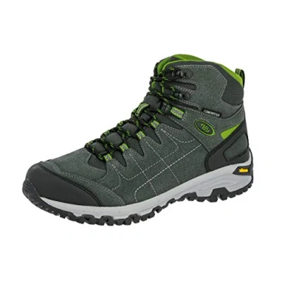 Image de Brütting Mount Shasta High, Chaussures de Randonnée Hautes Mixte, Gris (Anthracite/Vert), 46 EU