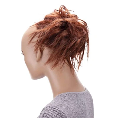 Image de CAISHA XXL Postiche Choucho Avoir Les Cheveux Relevés Volumineux Ondulé Chignon Koperbruin G14F