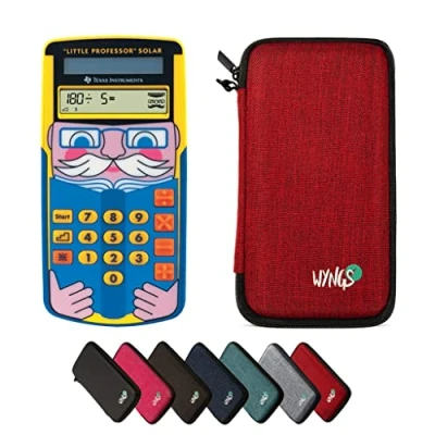 Image de CALCUSO Ensemble de Base Rouge avec Calculatrice TI Little Professor Solar