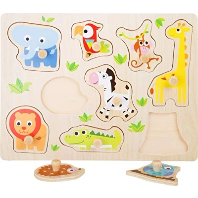 Image de Small Foot Puzzle à Poser Animaux du Zoo, 4763, Multicolore, Petit