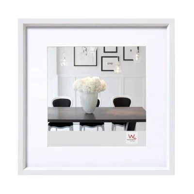 Image de walther design cadre photo blanc 20 x cm avec passe partout, en plastique Style acier ES220W