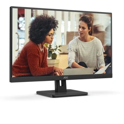 Image de AOC 24E3UM Moniteur Full HD 24 Pouces, AdaptiveSync, Haut parleurs (1920x1080, 75 Hz, DisplayPort, HDMI, VGA, hub USB) Noir