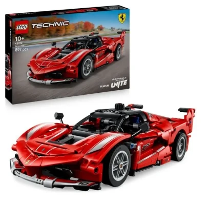 Image de LEGO Technic Ferrari FXX K Jouet Voiture de Course Maquette Construction avec Moteur V12, Différentiel &amp; Pistons Mobiles Décoration Automobile Cadeau pour Garçon dès 10 Ans 42212