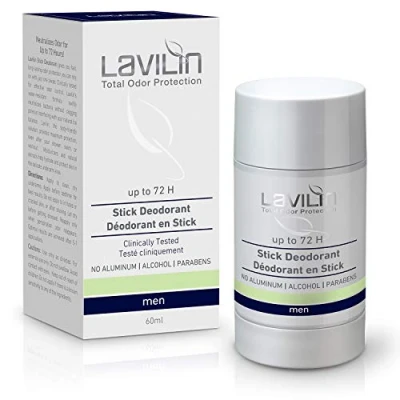 Image de Lavilin Déodorant en Bâton pour Aisselles Hommes Jusqu&#039;à 72 Heures de Protection La meilleure Façon Différente prévenir les odeurs désagréables Sans Alcool, Parabène et Aluminium