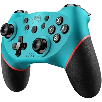 Image de Diswoe Manette sans Fil Compatible pour Switch/Switch Lite/Switch OLED, Bluetooth Switch Pro, Controller avec Batterie Rechargeable/Turbo/6 Axis Gyro/Double Moteur