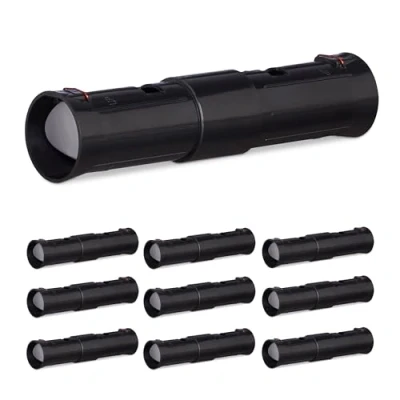 Image de Relaxdays Pièges à Taupes, Set de 10, piège Vivant pour 2 Ouvertures contrôle, réglable, adapté aux Animaux, Noir