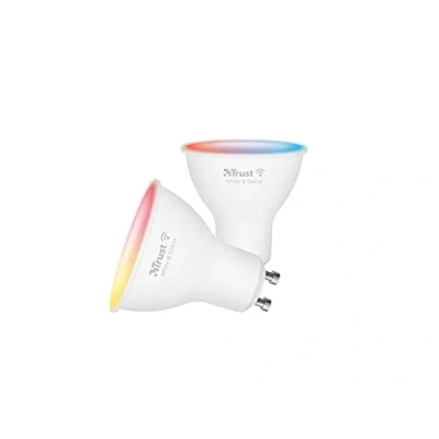 Image de Trust WiFi GU10 Ampoule Connectée, Compatible avec Alexa et Google Home, LED Couleur, Sans Hub, 2.4GHz Lampe LED, WiFi, Spotlight Blanc Couleur Lot de 2