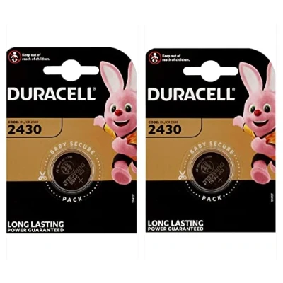 Image de DURACELL Lot de 2 Blisters 1 Pile Bouton Lithium Electronics CR 2430 3 Volt