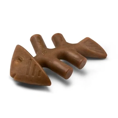 Image de Benebone Jouet à mâcher Indestructible en arête de Poisson pour Les mâcheurs agressifs, Durable et résistant briser l&#039;ennui des Chiens, véritable saveur Saumon Jack, Grands