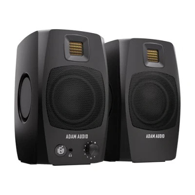 Image de Système de monitoring bureau amplifié ADAM Audio D3V avec port USB C (vendues par paire, couleur noire)