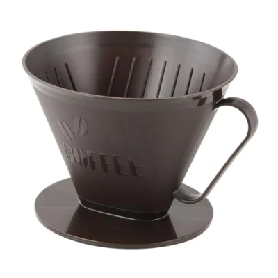 Image de Fackelmann 42272 support de filtre à café, pour café taille 4, porte filtres n4, Plastique, Brun, 10,5 x 13 cm.