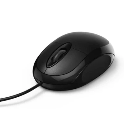 Image de Hama Souris Optique Filaire MC 100 3 Boutons Ergonomique, Précise, USB Plug &amp; Play Compatible Windows, Mac, Linux Idéale pour Bureautique, Droitiers et Gauchers Noire