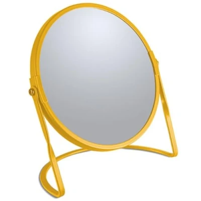Image de Spirella Miroir de Maquillage à Poser beauté cosmétiques Double Face courtoisie pivotant „Akira“ grossissement x5 Jaune Soleil Mat