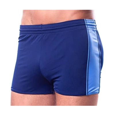 Image de Aquarti Maillot de Bain Homme avec Cordon Coulissant Shorts Natation, Bleu Foncé/Bleu, 6XL