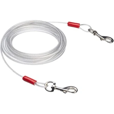 Image de Amazon Basics Câble d&#039;attache pour chiens jusqu&#039;à 41 kg, 7,62 m, Blanc