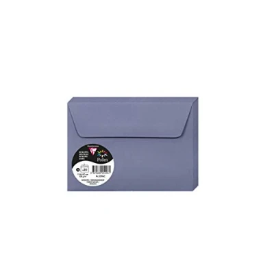 Image de Clairefontaine 5296C Paquet de 20 Enveloppes Auto Adhésives Format C6 11,4x16,2cm 120g/m² Coloris Myosotis Invitation Evènements et Correspondance Gamme Pollen Papier Premium Lisse