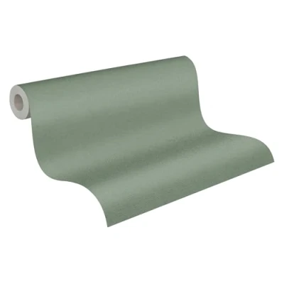 Image de A.S. Création Papier Peints Uni Cuba intissé 10,05m x 0,53m Vert Fabriqué en Allemagne 371787 37178 7