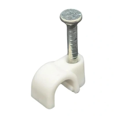 Image de Lumonic 100x collier de serrage à clou 4mm pour câble blanc avec 14mm par ex. la fixation au mur serre câbles diff