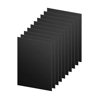 Image de DARENYI 10 Pièces Plaque de Plexigglas Noir Plexiglas Feuilles Acrylique pour le Remplacement du Verre Cadre Photo, l&#039;affichage des Projets, Peinture (180 x 130 1mm)