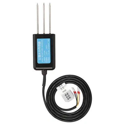 Image de Wincal Soil Temperature/Moisture Sensor, 2 in 1 Moisture Detector, 0 10V Output Waterproof Greenhouse Tester Meter 12 24V DC