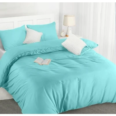 Image de Utopia Bedding Housse de Couette 200x200 cm avec 2 Taies d&#039;oreiller 50x75 (Bleu Spa) Parure Lit 200 x Ensembles Housses en Microfibre brossée Douce