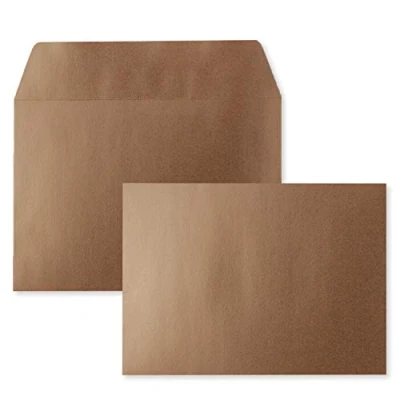 Image de 50x enveloppes C6 couleur: bronze métallisé 11,4 x 16,2 cm fermeture: Auto adhésive avec Bande Détachable pour papier A4, A5, A6 et invitations lettres