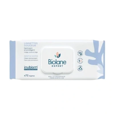 Image de Biolane Expert lingettes Douceur Nettoient &amp; Protègent Peaux Sensibles 72