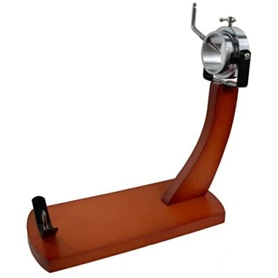 Image de Fackelmann Support à Jambon Rotatif Professionnel pour Palette et Jambon, pin avec ferrures chromées, Couleur Bois Naturel, 36,5 x 16,5 37,5 cm, 1 unité