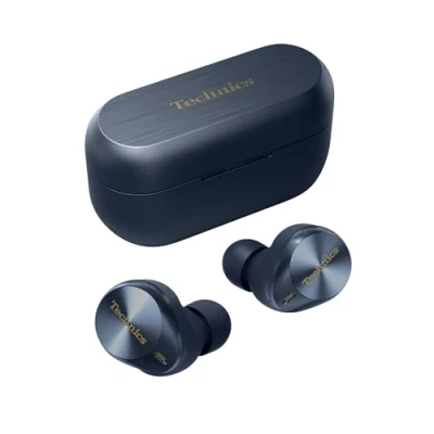 Image de Technics EAH AZ80E A Écouteurs sans Fil avec Suppression du Bruit, Bluetooth, écouteurs Intra Auriculaires Microphone intégré, Ajustement Personnalisable, jusqu&#039;à 7 Heures de Lecture, Bleu Nuit