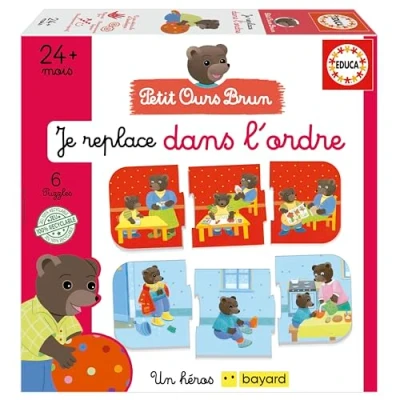 Image de Educa Apprendre à ordonner des suites logiques Le Petit Ours Brun. Utiliser scènes de la Vie Quotidienne dans lesquelles l’Enfant Peut reconnaître séquences (19878)