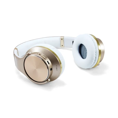 Image de Conceptronic CHSPBTNFCSPKG écouteur/casque Avec fil &amp;sans Arceau Appels/Musique Micro USB Bluetooth Or, Blanc Neuf