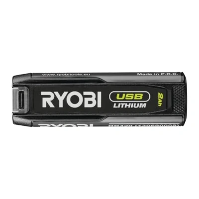 Image de RYOBI batterie USB Lithium 4V 2,0 Ah compatible avec la gamme et utisable en tant que externe, livrée son câble C RB420