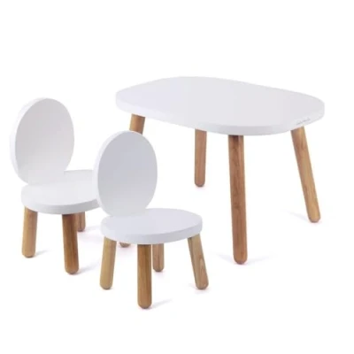 Image de Pioupiou et Merveilles Table chaise 1 4 ans Ensemble Chaises Enfant Ovaline Blanc De 12 mois à